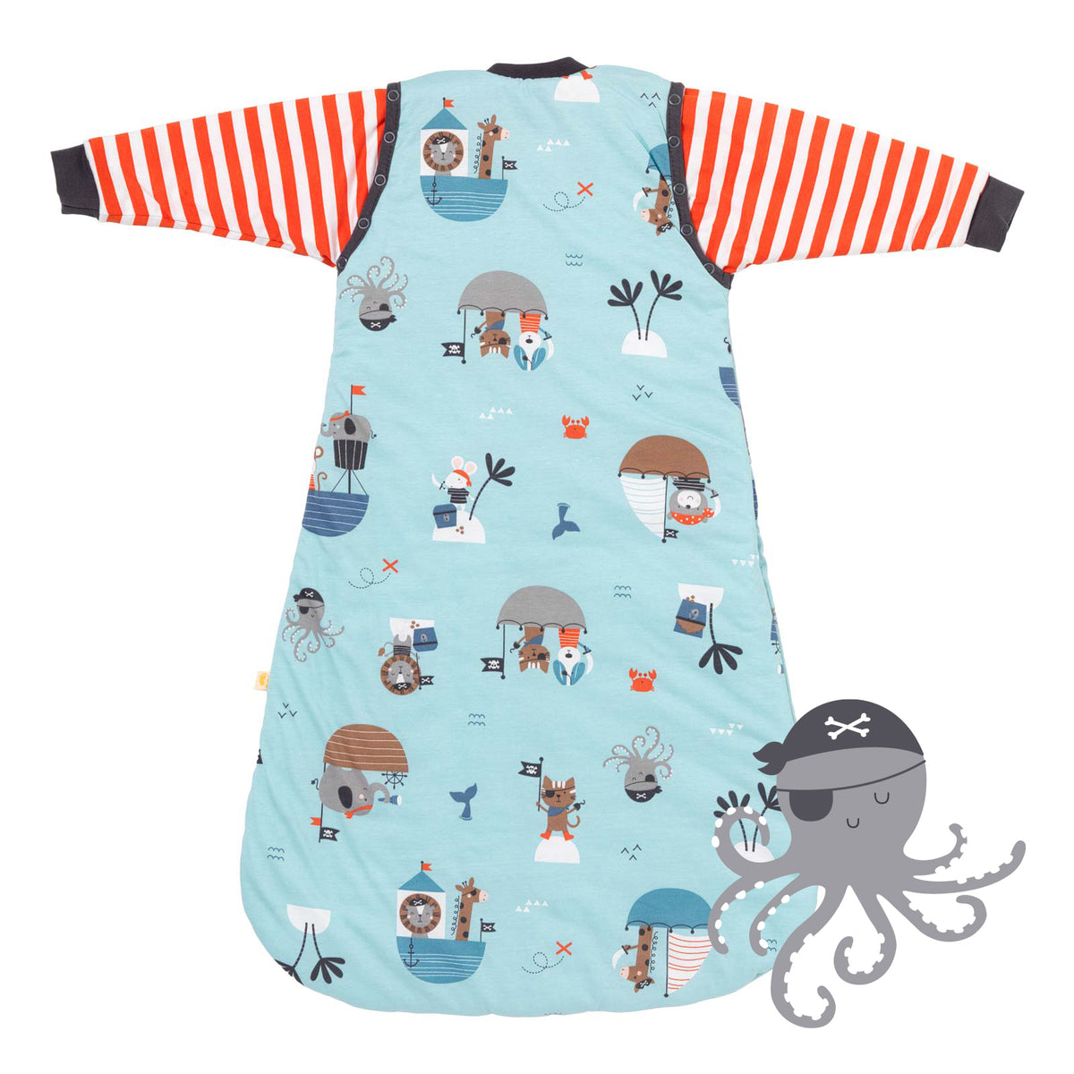 Sleeping Bag with Detachable Sleeves - 2.5 TOG_Pirate_back_465