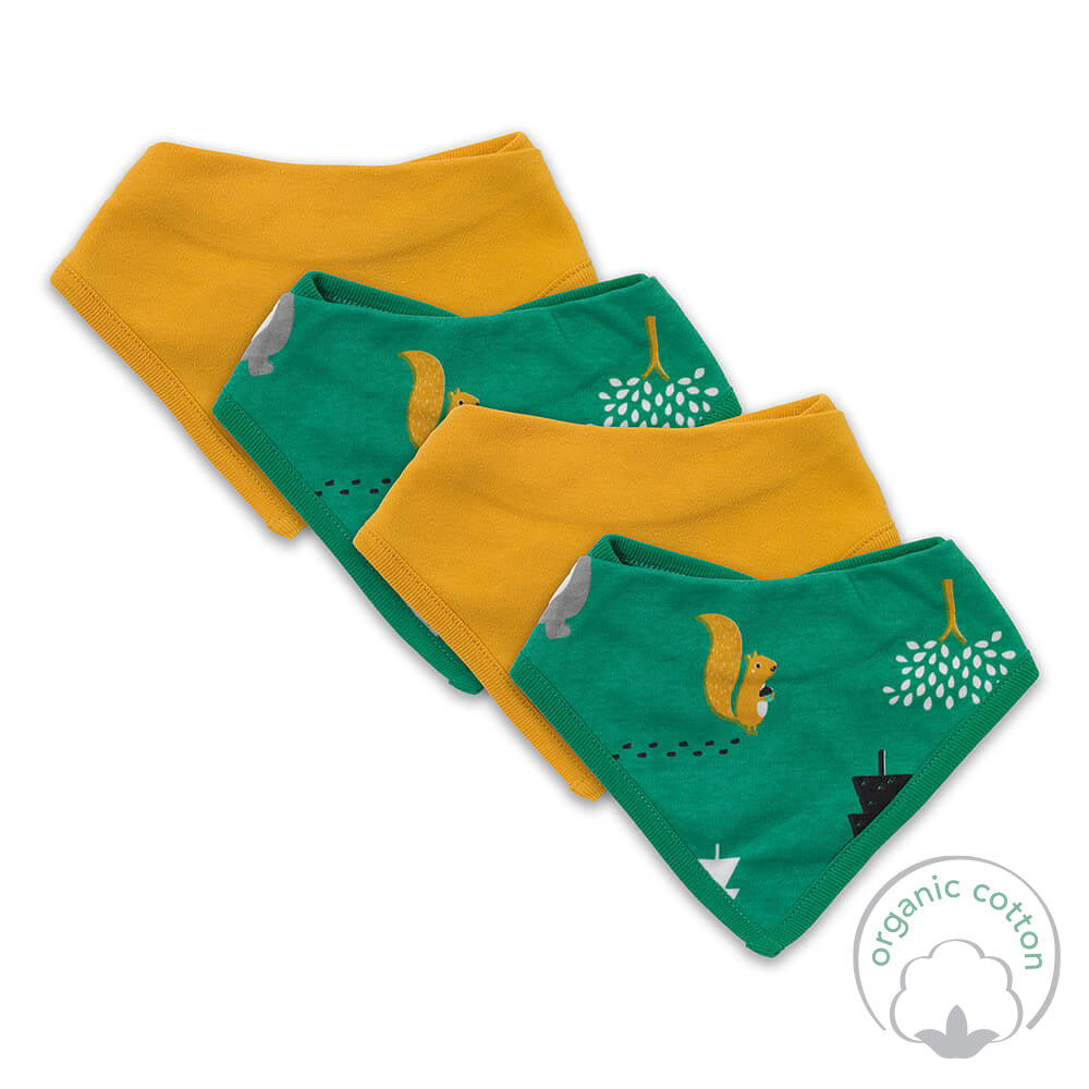 Organic Baby Bandanas - 4-pack_Woodland Animals_2_446
