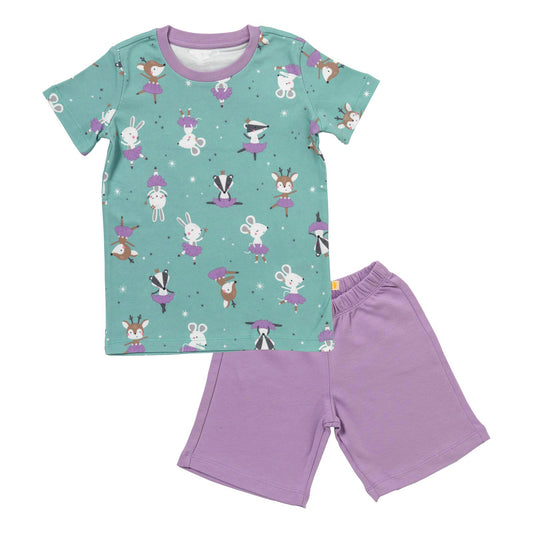 Organic Short Children's Pyjamas_Ballerina_front_445