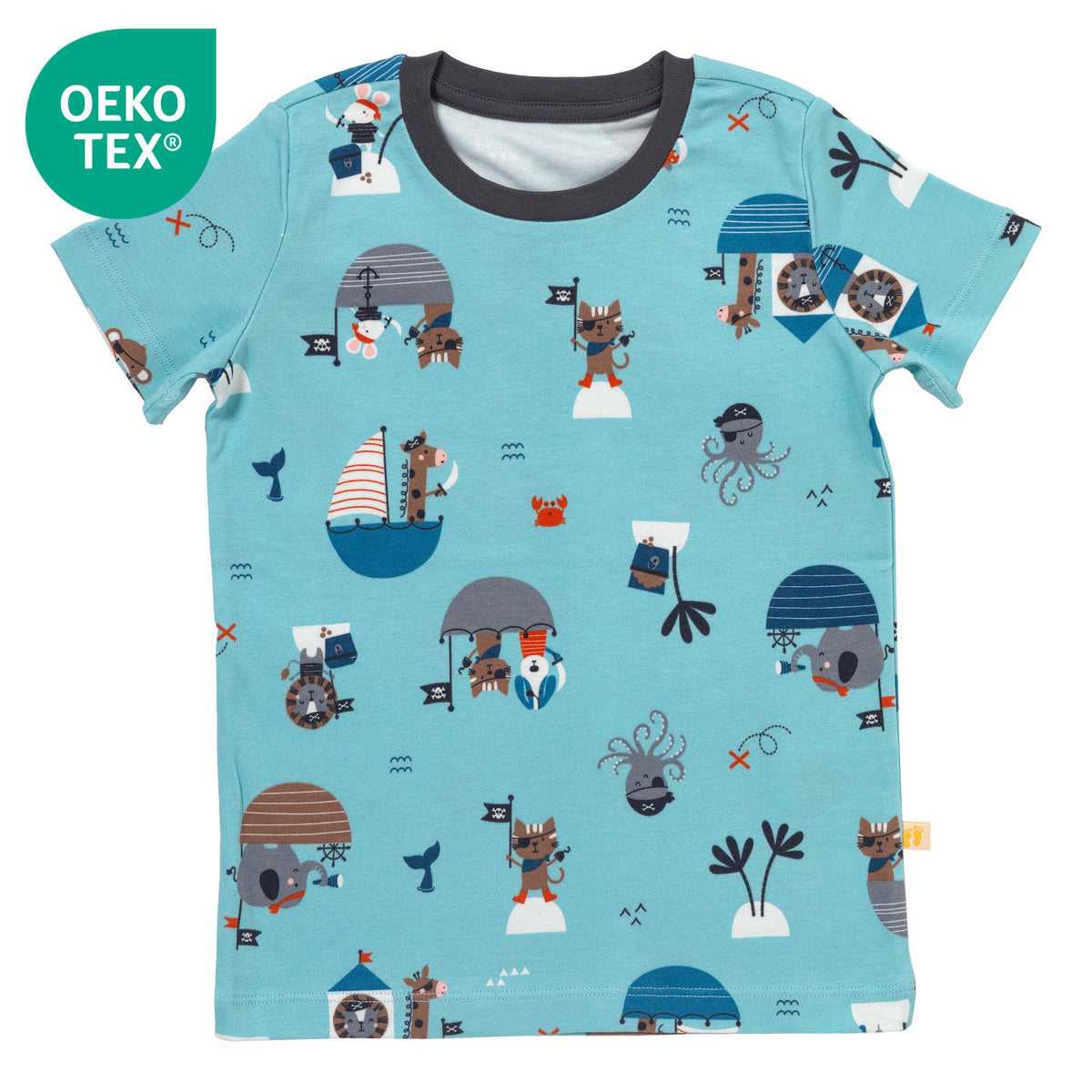 Organic Short Children's Pyjamas_Pirate_OEKOTEX_445
