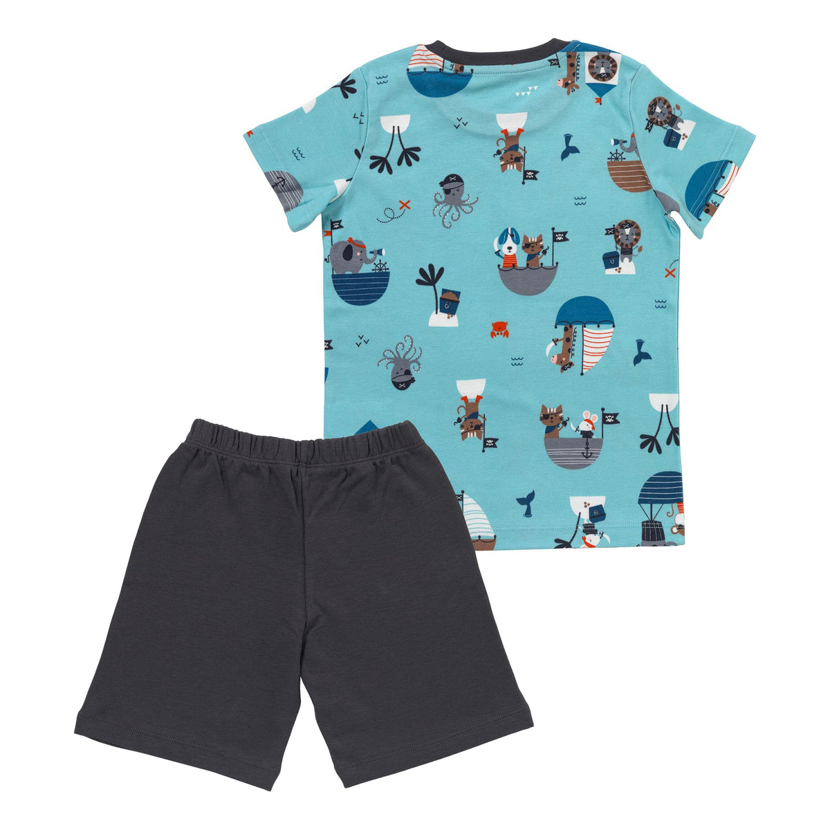 Organic Short Children's Pyjamas_Pirate_back_445
