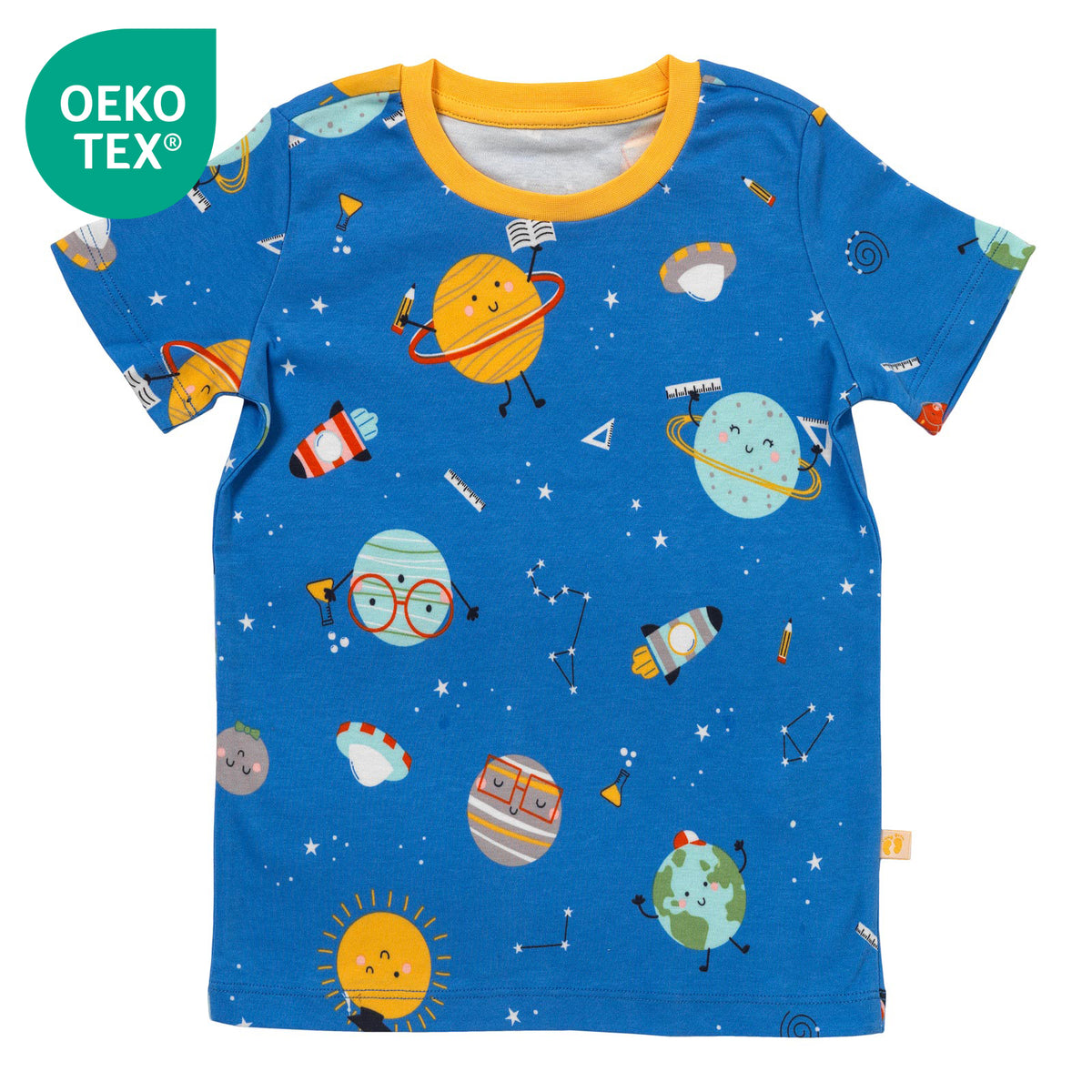 Organic Short Children's Pyjamas_Space_OEKOTEX_445