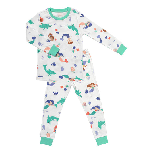 Organic Children's Pyjamas_Mermaid_front_444