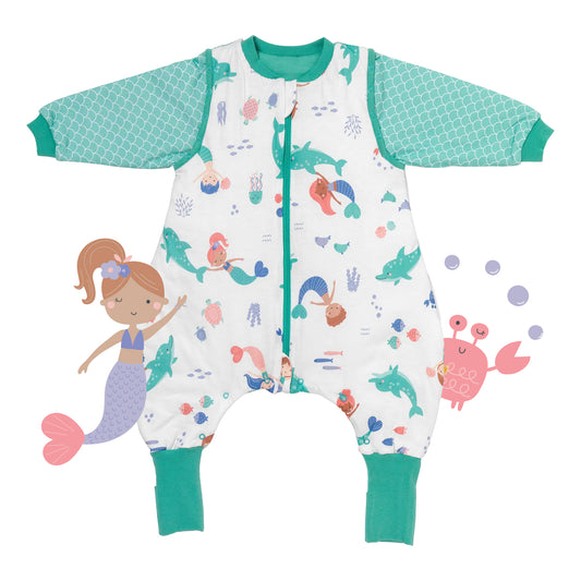 Sleeping Bag with Feet & Foldable Feet Covers - 2.5 TOG_Mermaid_front_461