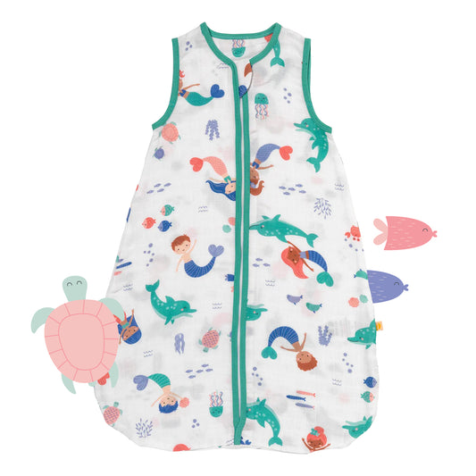 Muslin Baby Sleeping Bag - 0.5 TOG_Mermaid_front_415