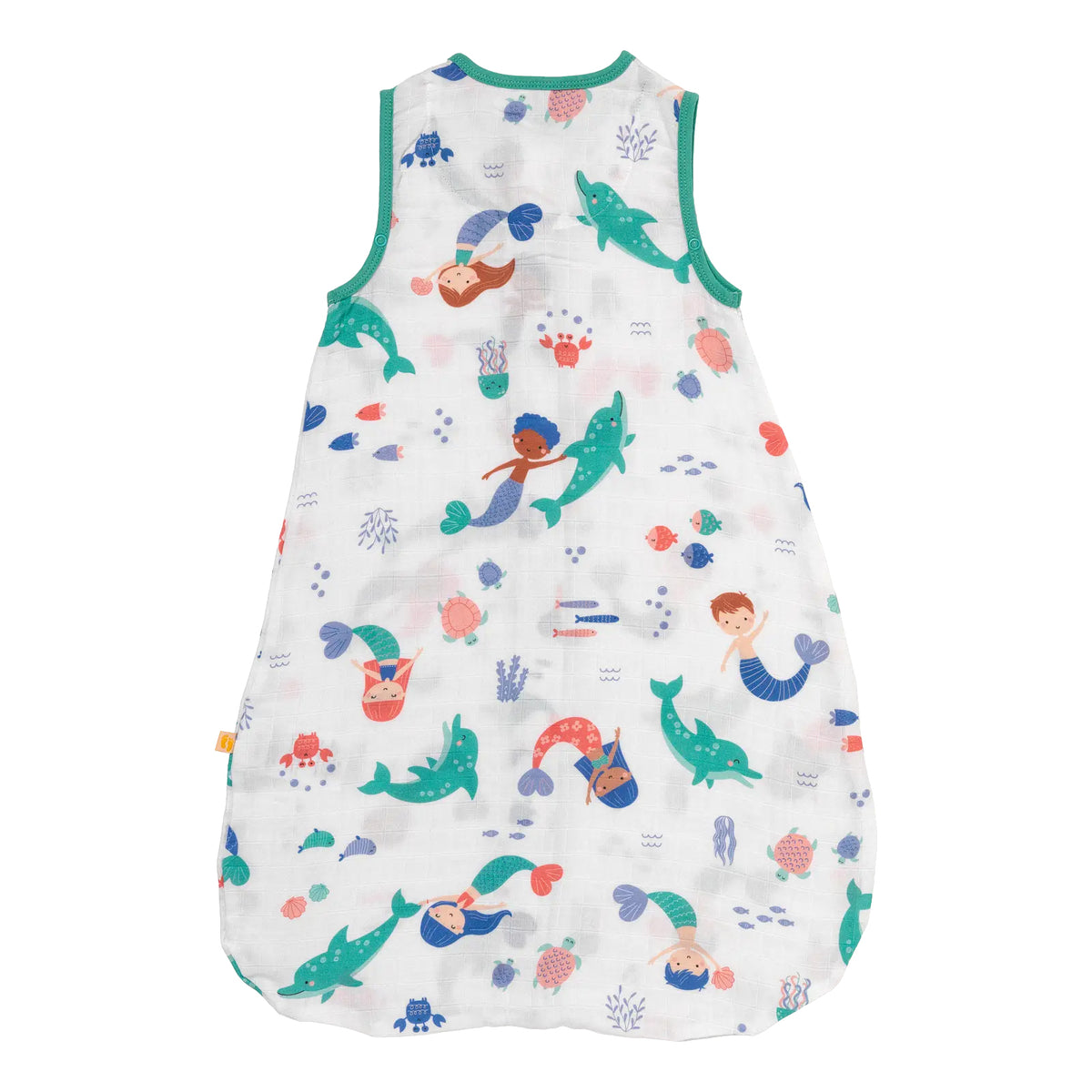 Muslin Baby Sleeping Bag - 0.5 TOG_Mermaid_back2_415