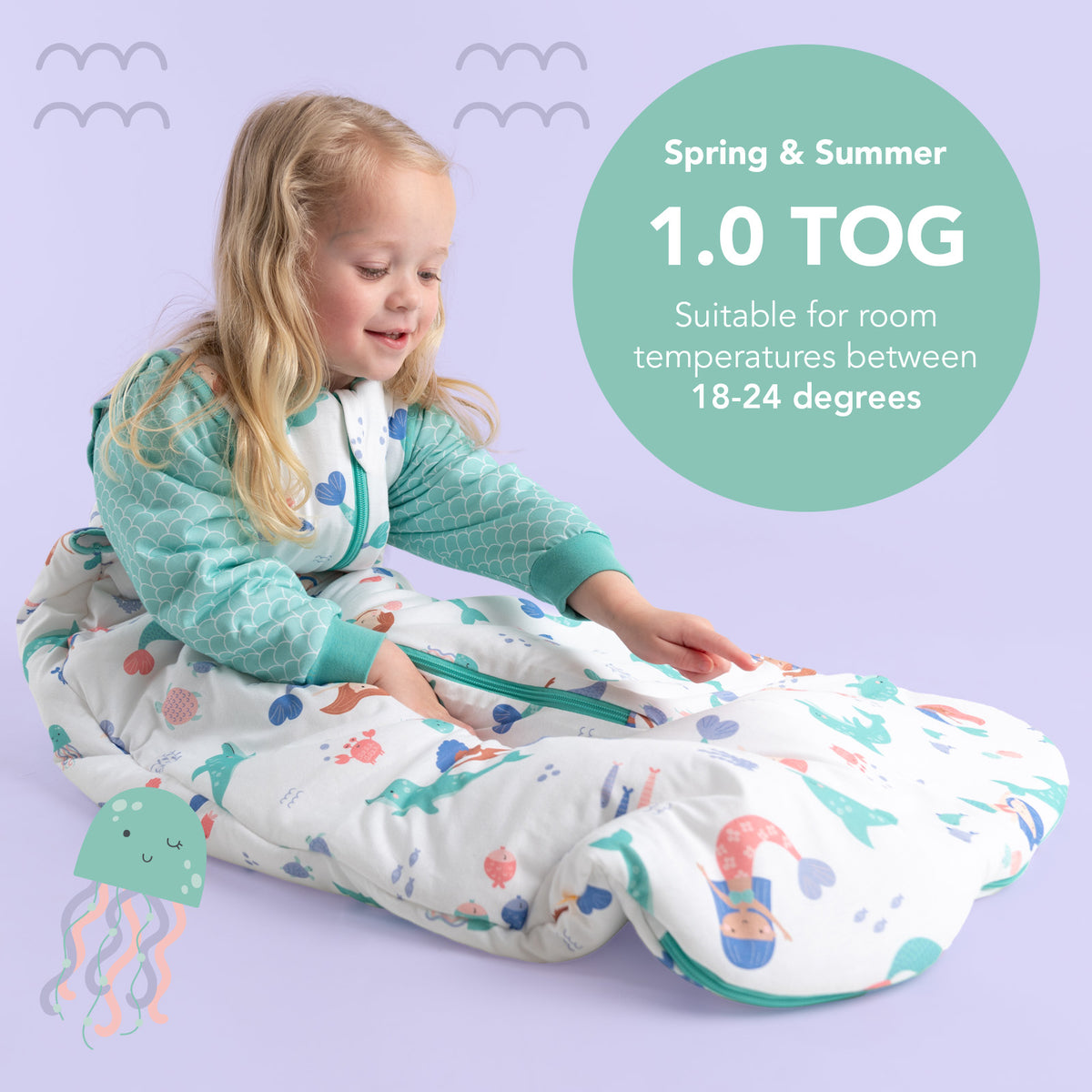 Baby Sleeping Bag - 1.0 TOG_Mermaid_TOG_1187