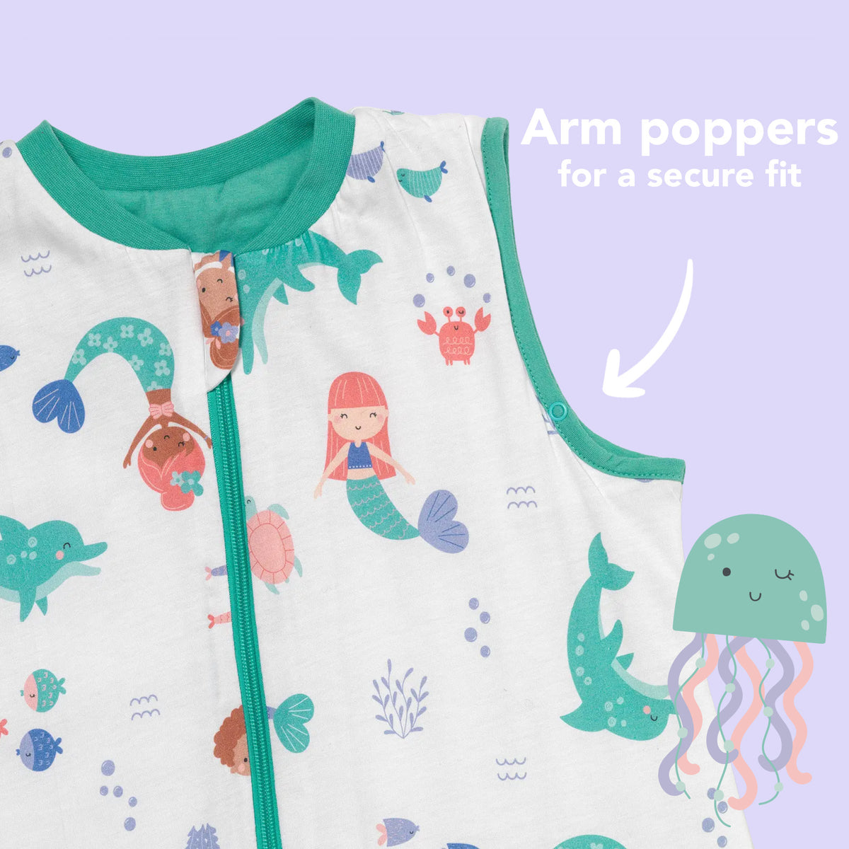 Baby Sleeping Bag - 1.0 TOG_Mermaid_sleeve area_420