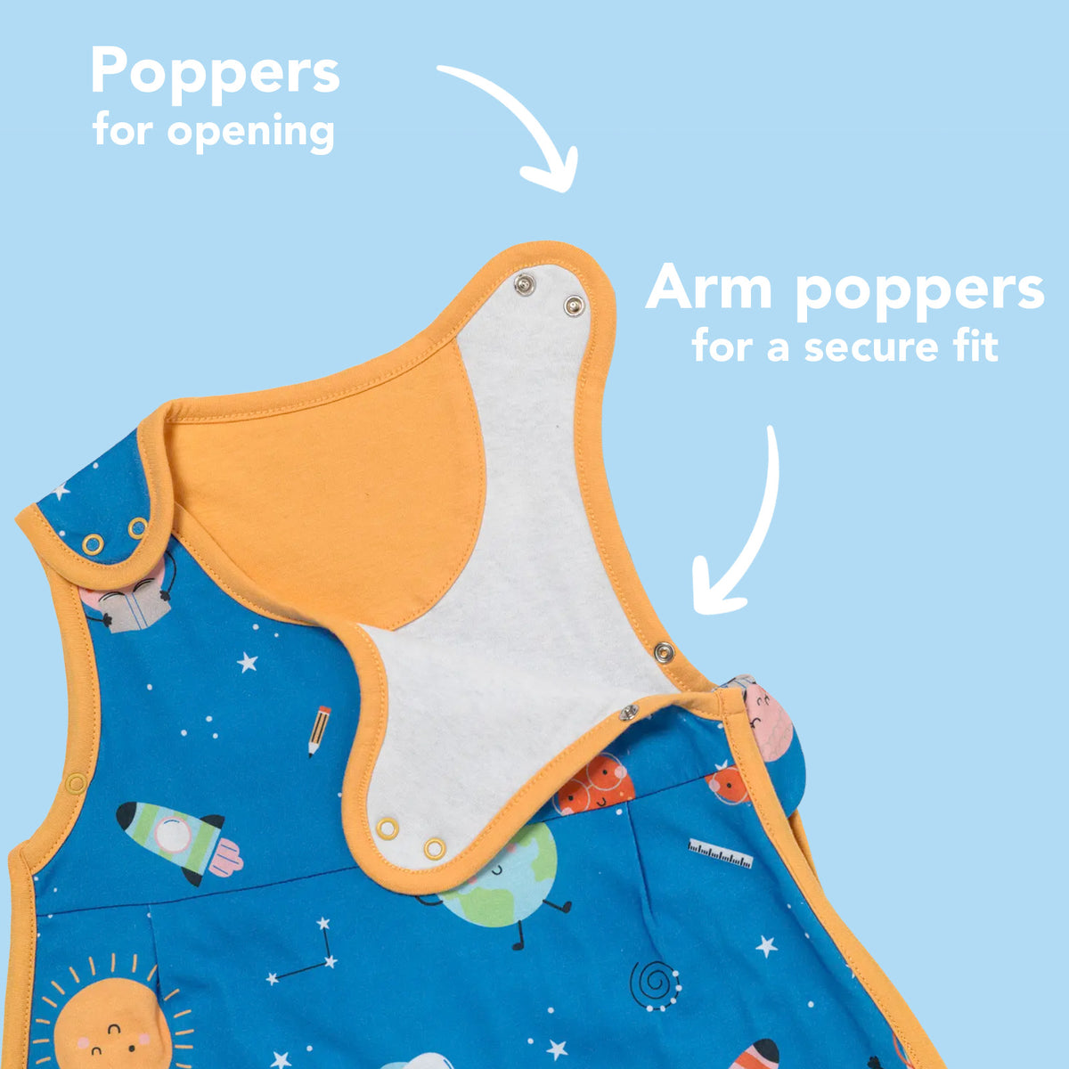 Baby Sleeping Bag - 1.0 TOG_Space_sleeve area_420