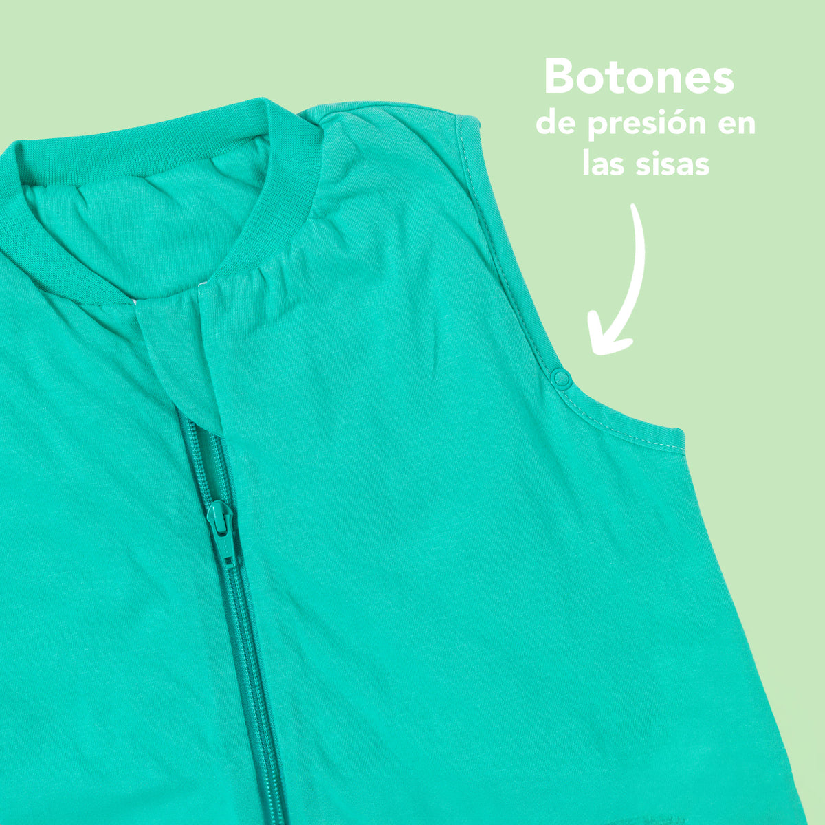 Plain Sleeping Bag - 1.0 TOG_Turquoise_sleeve area_425