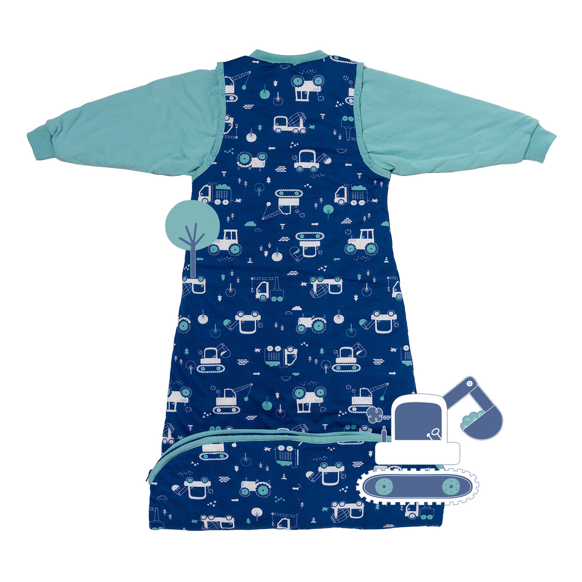 Sleeping Bag with Detachable Sleeves - 2.5 TOG_Digger_back_465