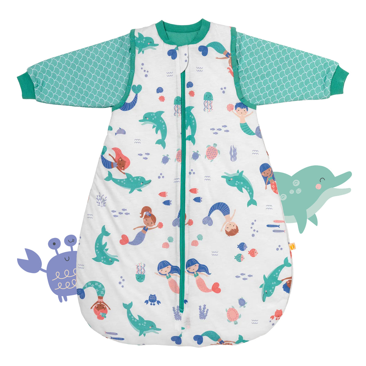 Sleeping Bag with Detachable Sleeves - 2.5 TOG_Mermaid_front_465