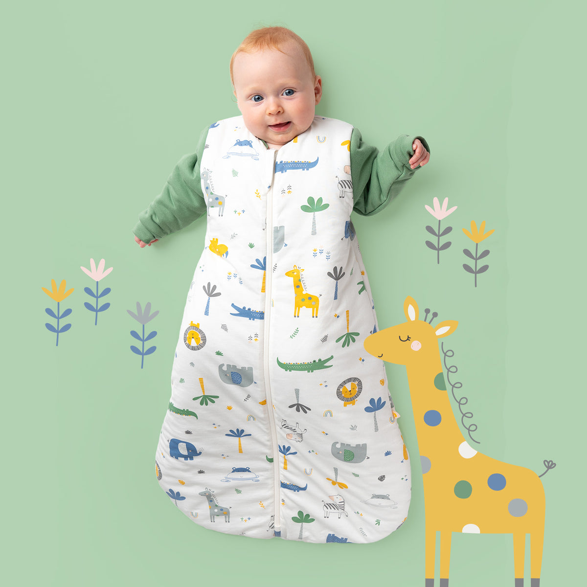 Long Sleeve Baby Sleeping Bag - 3.5 TOG_Jungle_sample image_471