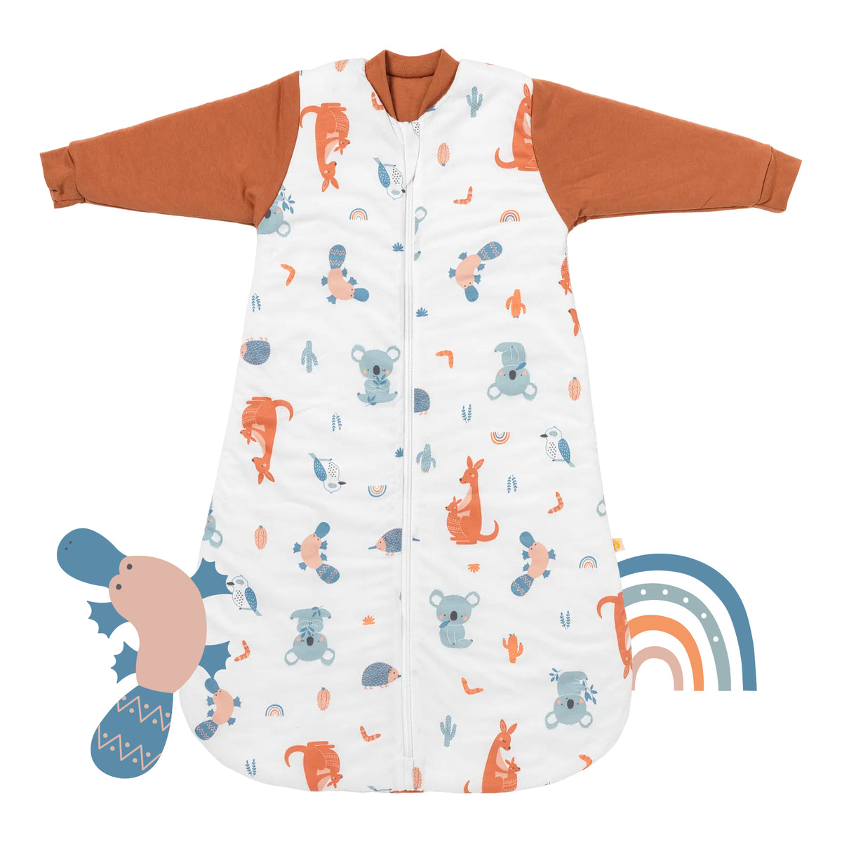 Long Sleeve Baby Sleeping Bag - 3.5 TOG_Kangaroo_front_471