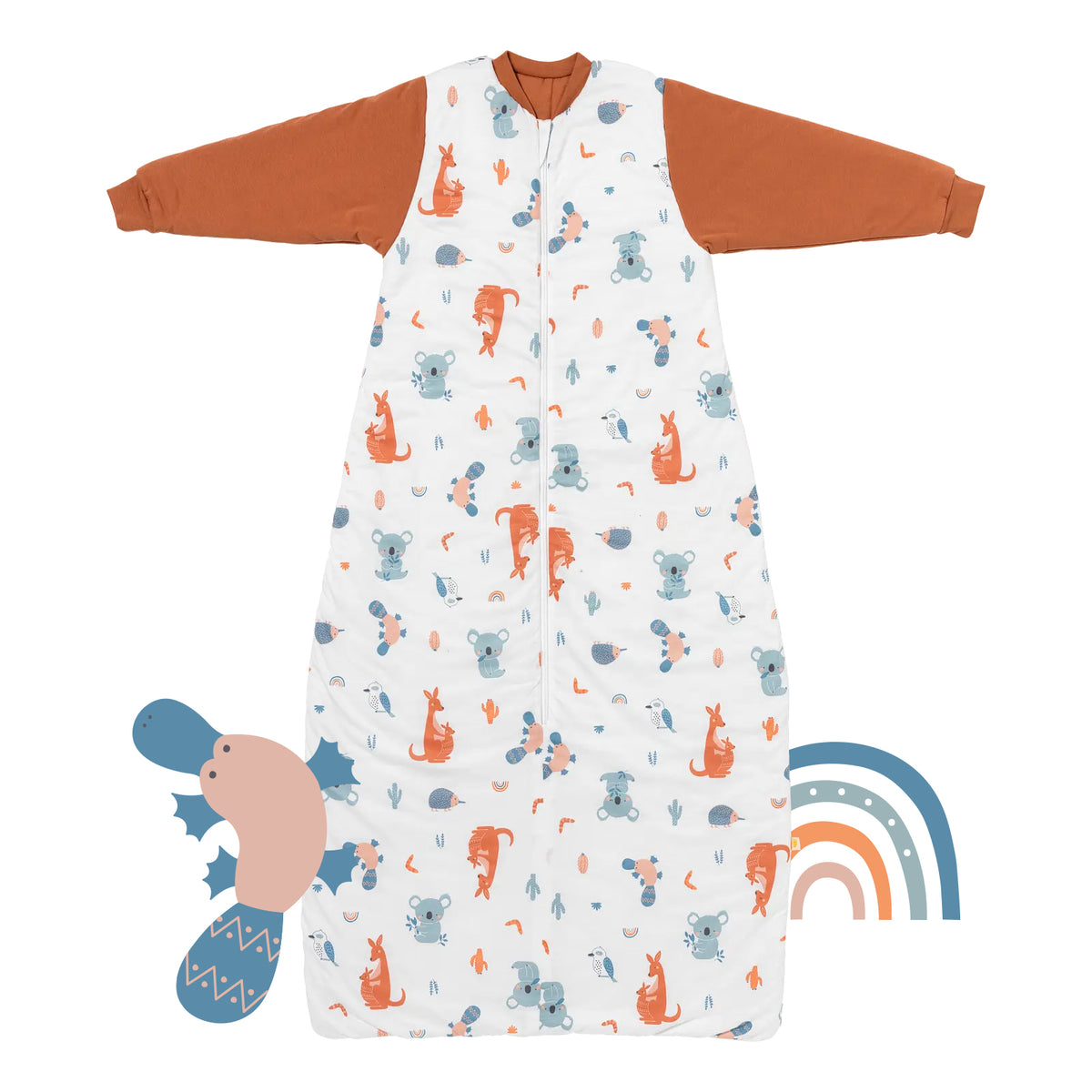 Long Sleeve Baby Sleeping Bag - 3.5 TOG_Kangaroo_front_471