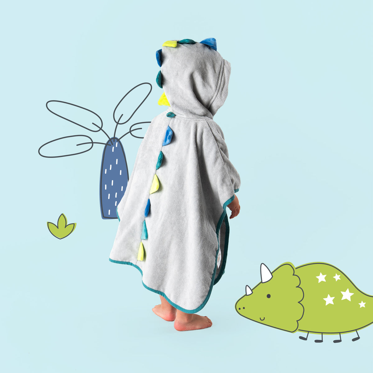 Hooded Bath Poncho_Dinosaur_3_409