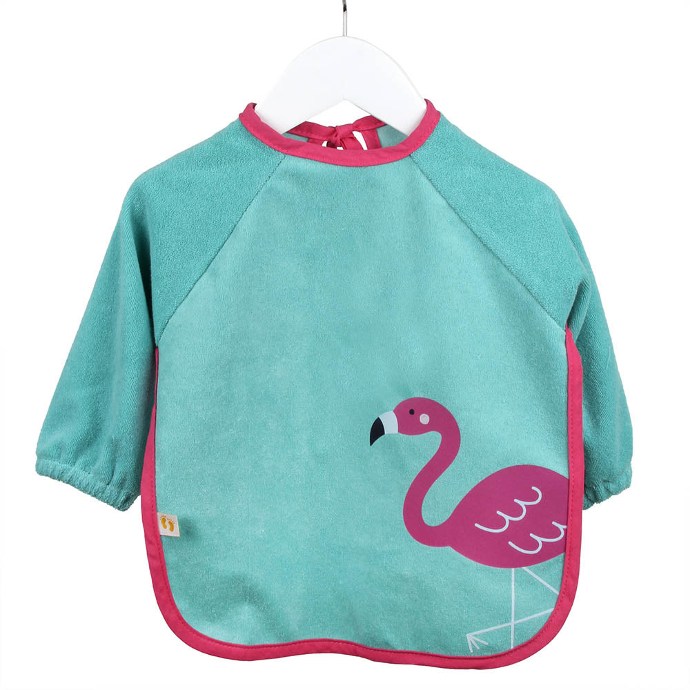 Waterproof Baby Bib with Sleeves_Flamingo_1_411
