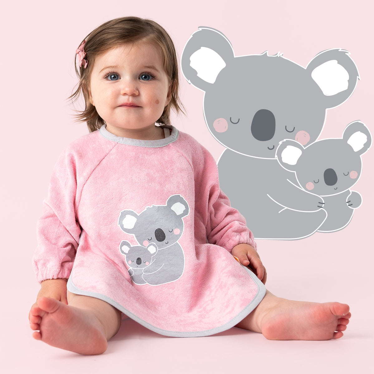 Waterproof Baby Bib with Sleeves_Koala_2_411