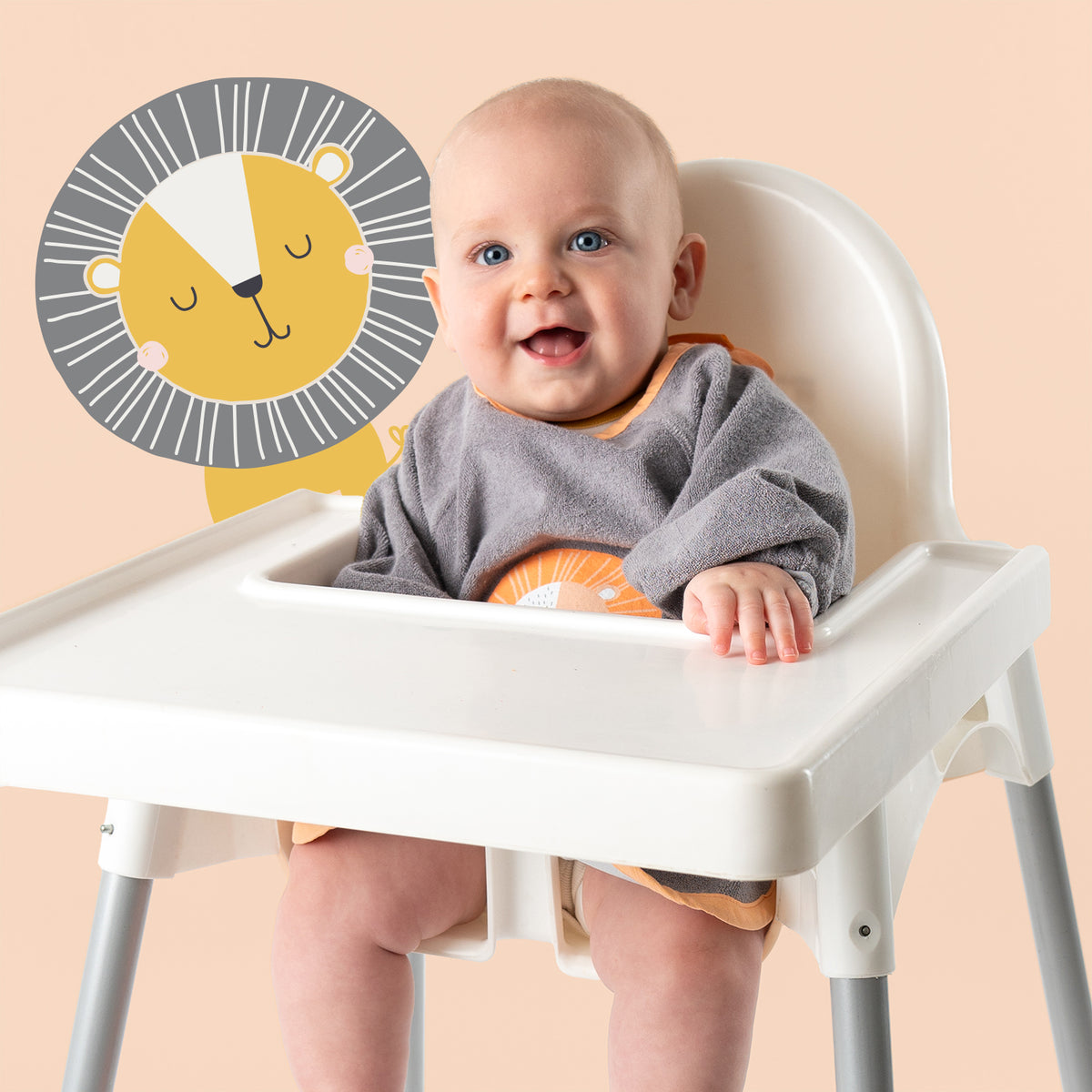 Waterproof Baby Bib with Sleeves_Safari_3_411