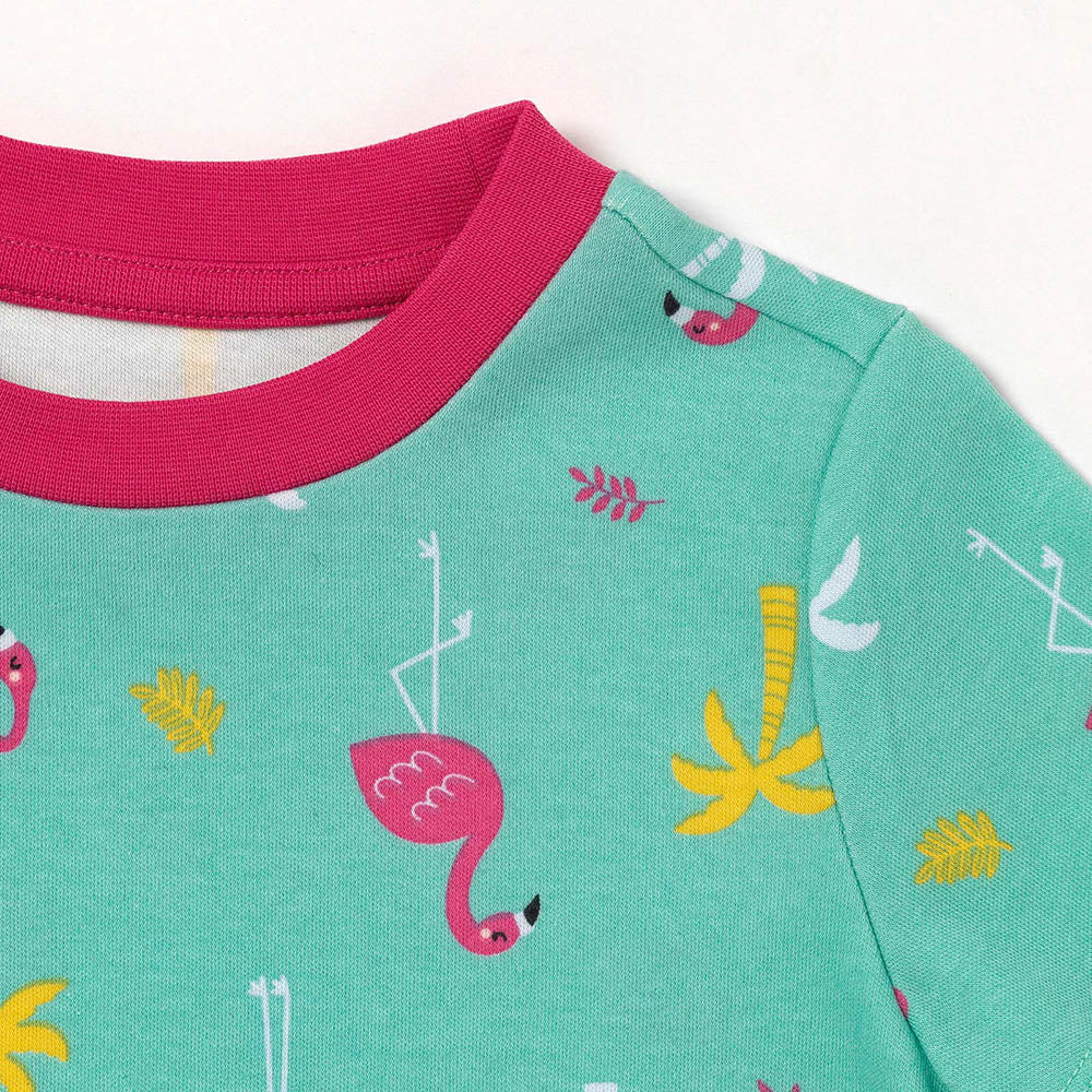 Organic Children's Pyjamas_Flamingo_detail_444