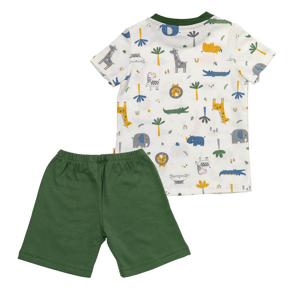 Organic Short Children's Pyjamas_Jungle_back_445