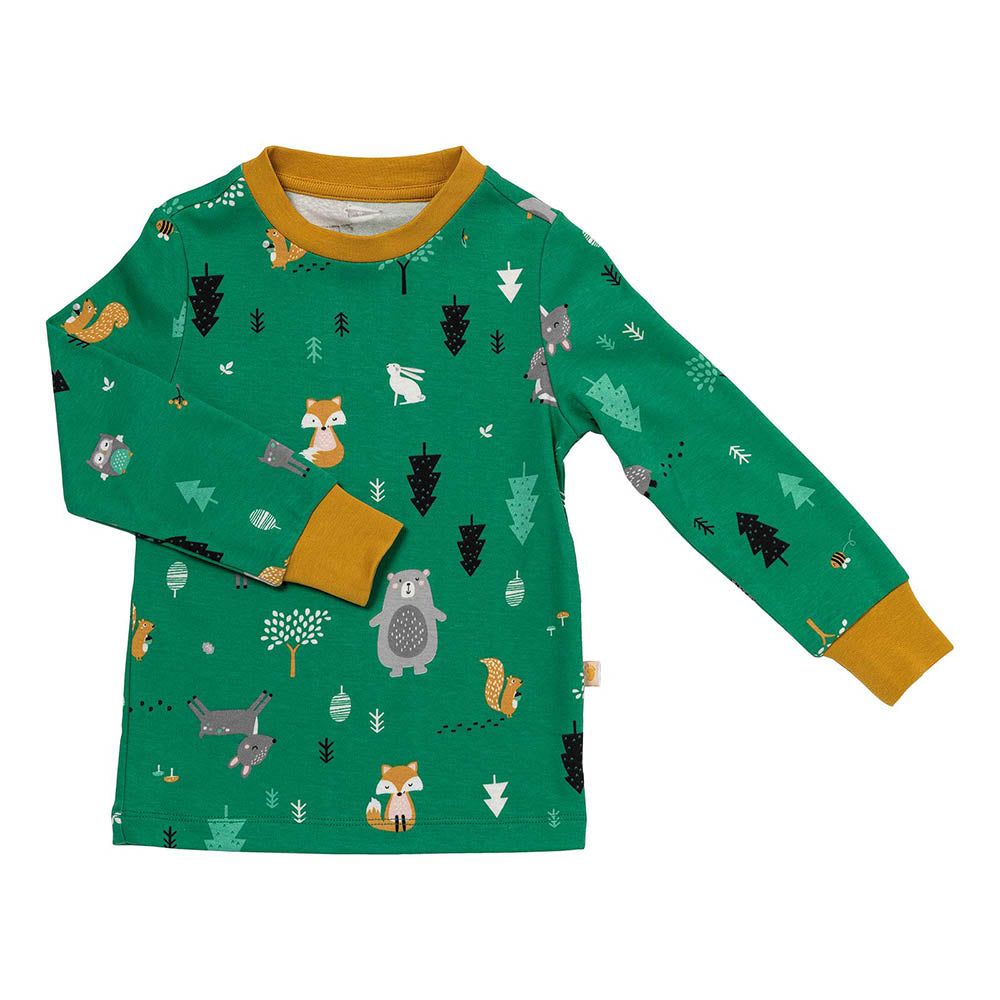 Organic Children's Pyjamas_Woodland Animals_top_444
