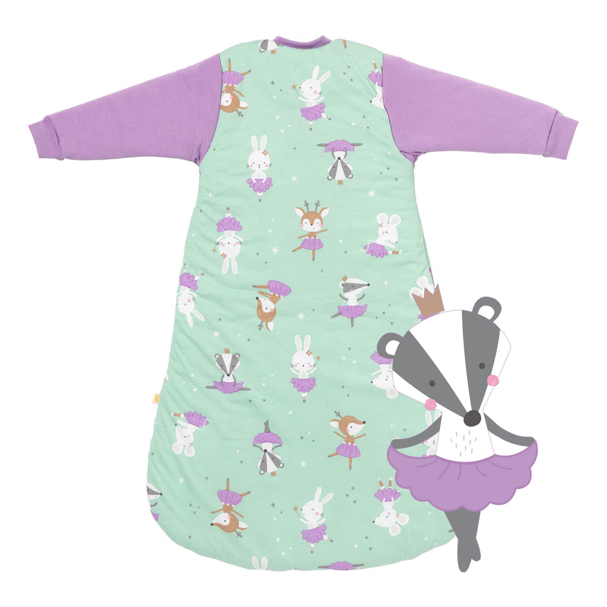 Long Sleeve Baby Sleeping Bag - 3.5 TOG_Ballerina_back_471