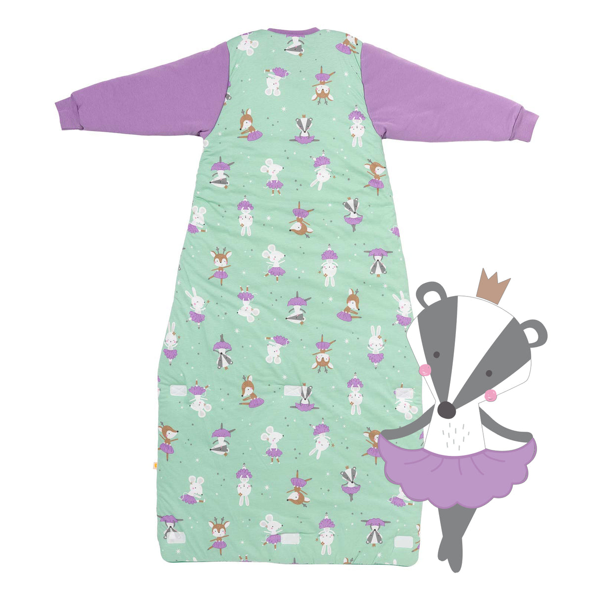 Long Sleeve Baby Sleeping Bag - 3.5 TOG_Ballerina_back_471