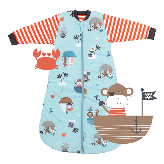 Long Sleeve Baby Sleeping Bag - 3.5 TOG_Pirate_front_471
