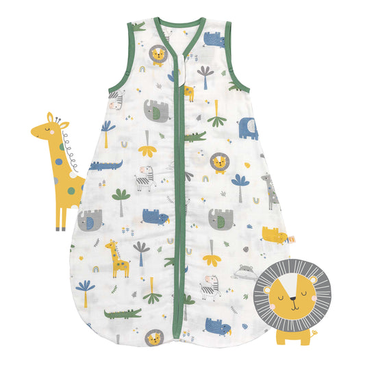 Muslin Baby Sleeping Bag - 0.5 TOG_Jungle_front_415