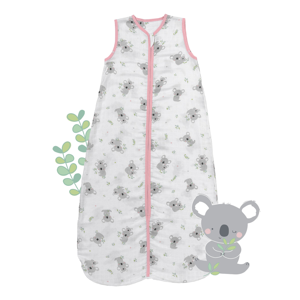 Muslin Baby Sleeping Bag - 0.5 TOG_Koala_front_415