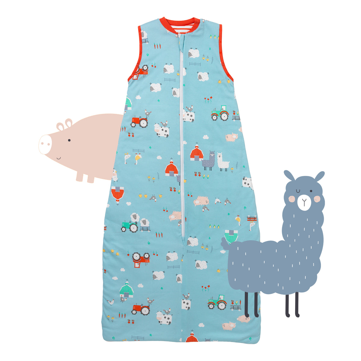 Organic Baby Sleeping Bag - 1.0 TOG_Farmyard_front_421