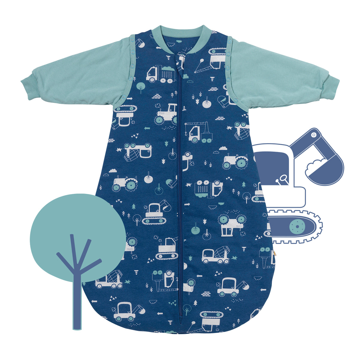 Sleeping Bag with Detachable Sleeves - 2.5 TOG_Digger_front_465