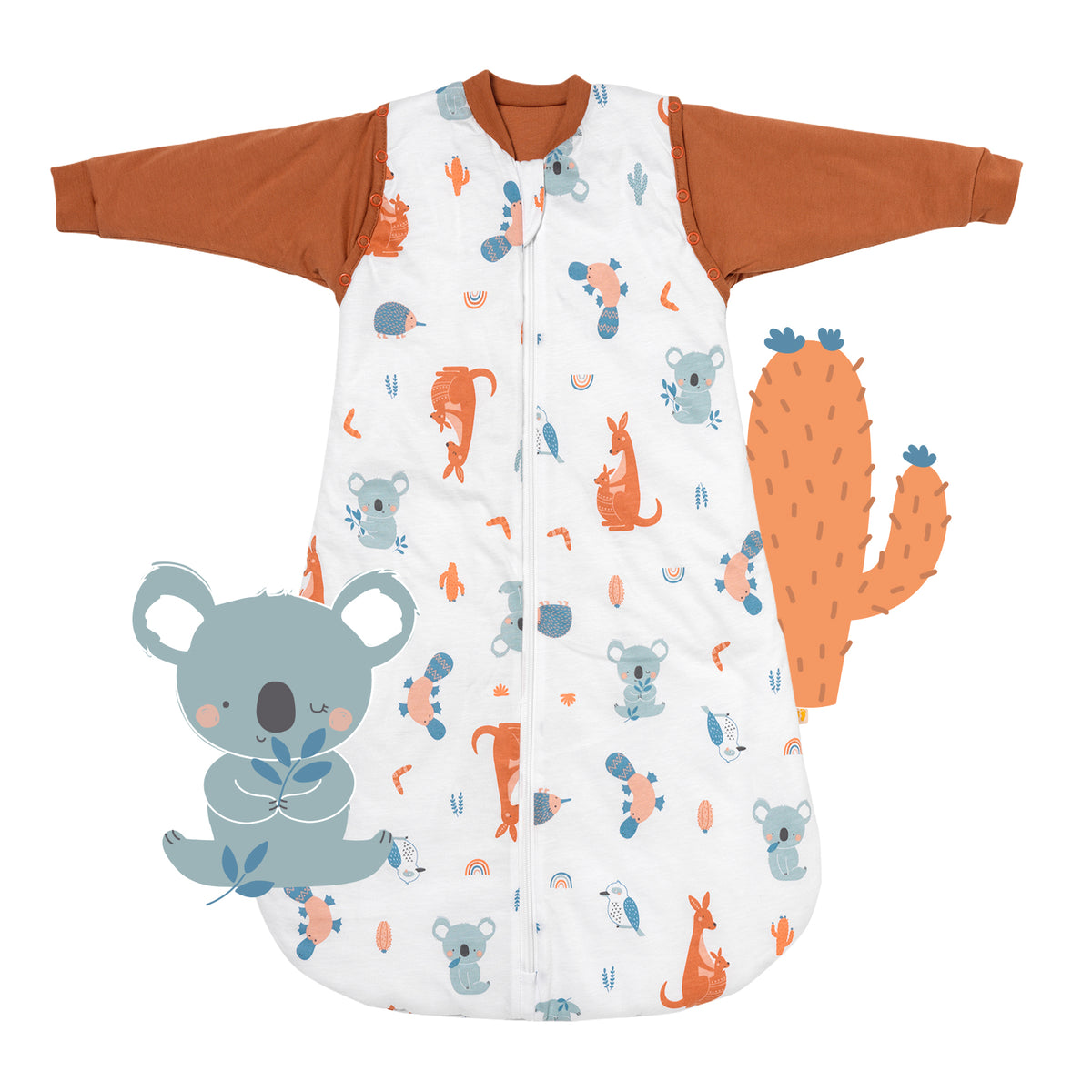 Sleeping Bag with Detachable Sleeves - 2.5 TOG_Kangaroo_front_465