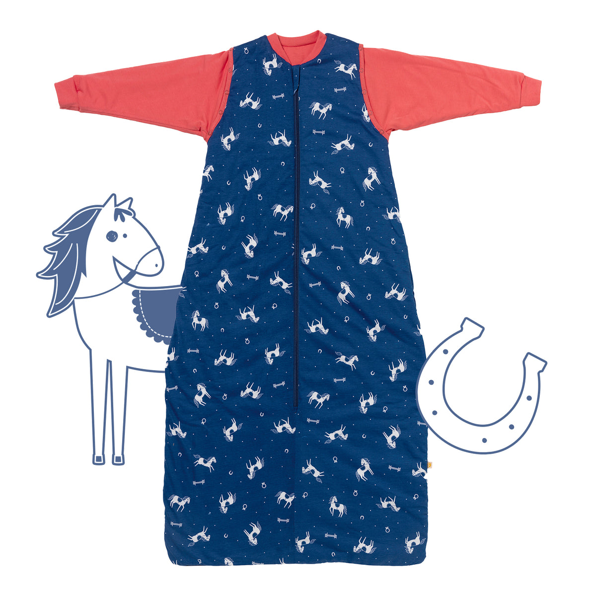 Sleeping Bag with Detachable Sleeves - 2.5 TOG_Horses_front_465
