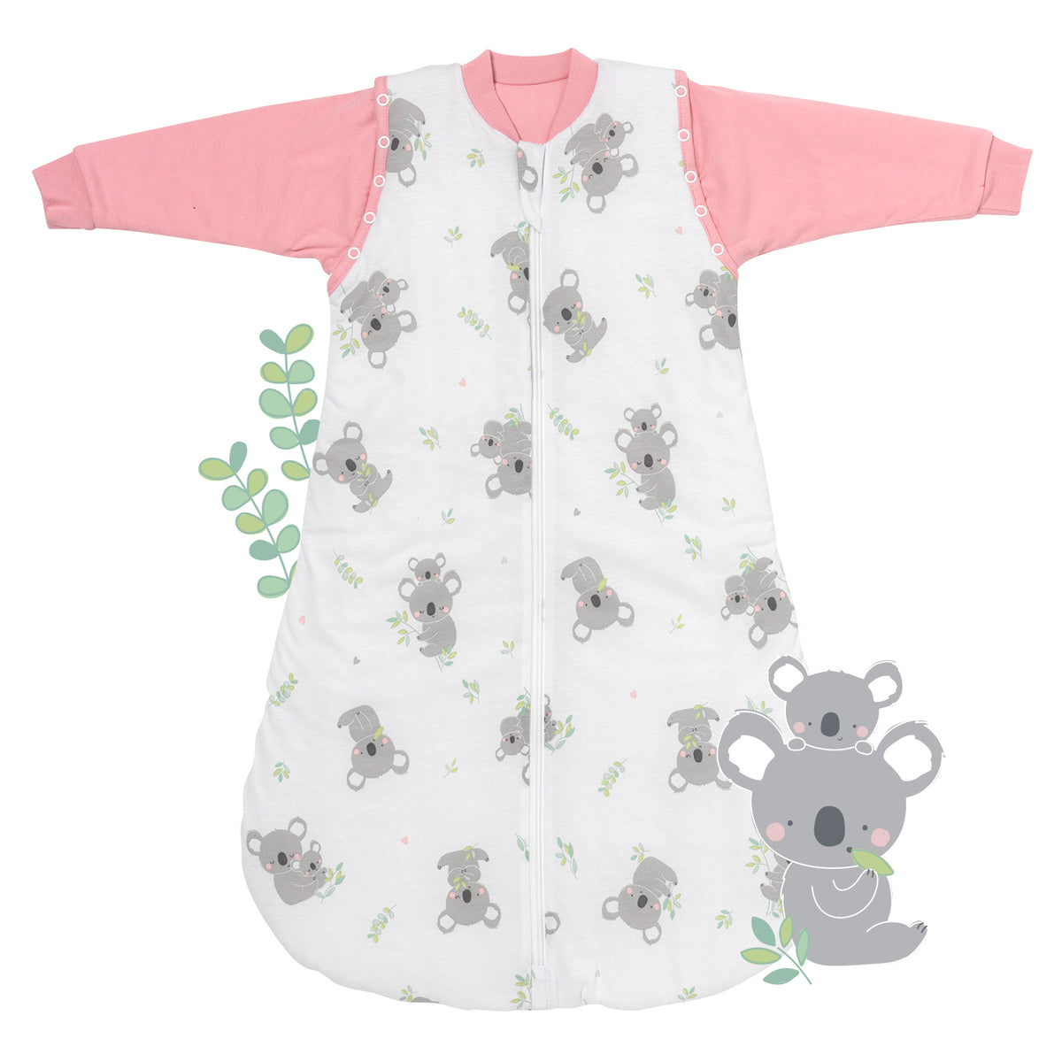 Sleeping Bag with Detachable Sleeves - 2.5 TOG_Koala_front_465