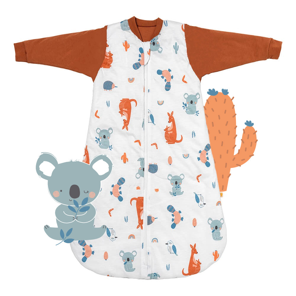 Long Sleeve Baby Sleeping Bag - 3.5 TOG_Kangaroo_front_471