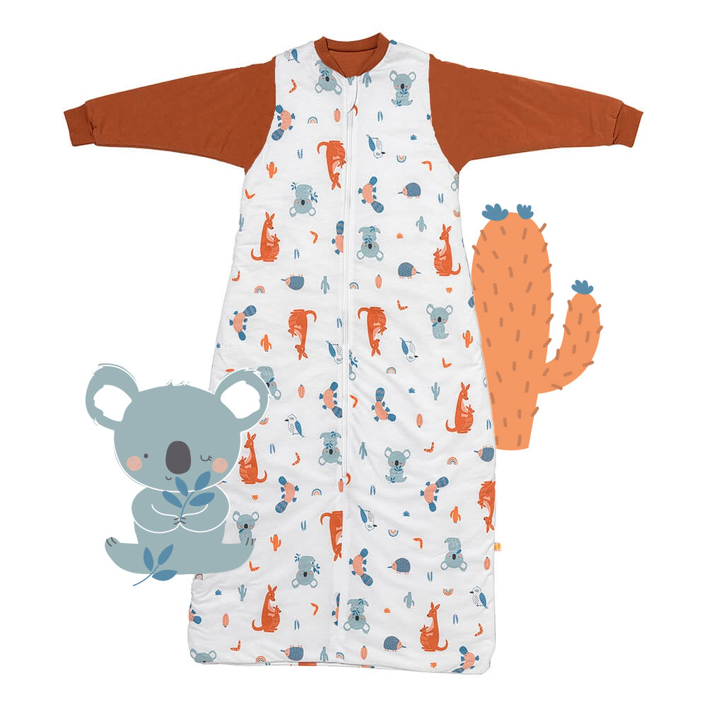 Long Sleeve Baby Sleeping Bag - 3.5 TOG_Kangaroo_front_471