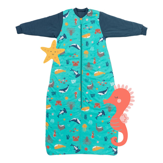 Long Sleeve Baby Sleeping Bag - 3.5 TOG_Under the Sea_front_471