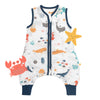 Muslin Sleeping Bag with Feet - 0.5 TOG_Under the Sea_front_412