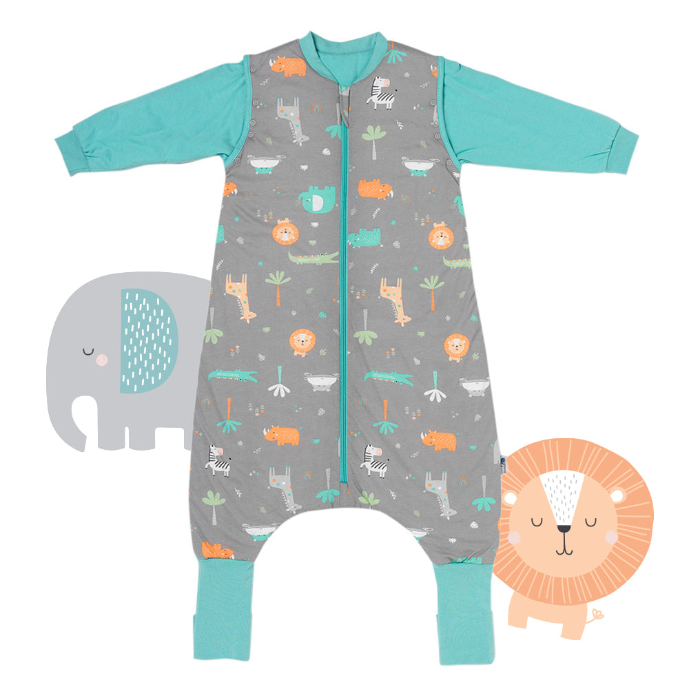 Sleeping Bag with Feet Foldable Feet Covers & Sleeves - 1.0 TOG_Safari_front_1182
