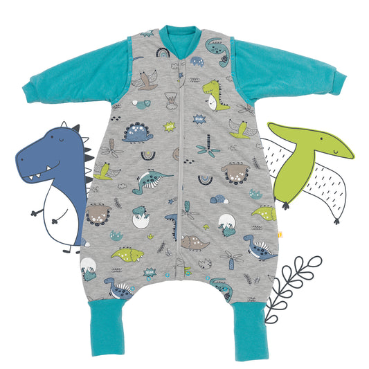Sleeping Bag with Feet & Foldable Feet Covers - 2.5 TOG_Dinosaur_front_461