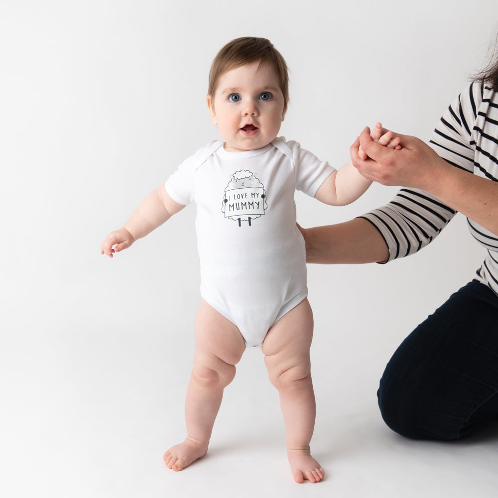 100% Organic Short Sleeve Baby Body slogan_I Love My Mummy_3_431