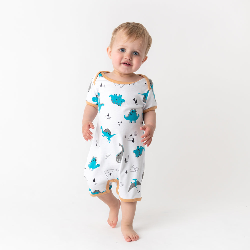 Organic Short Sleeve Baby Romper - 2-pack_Jurassic_4_439