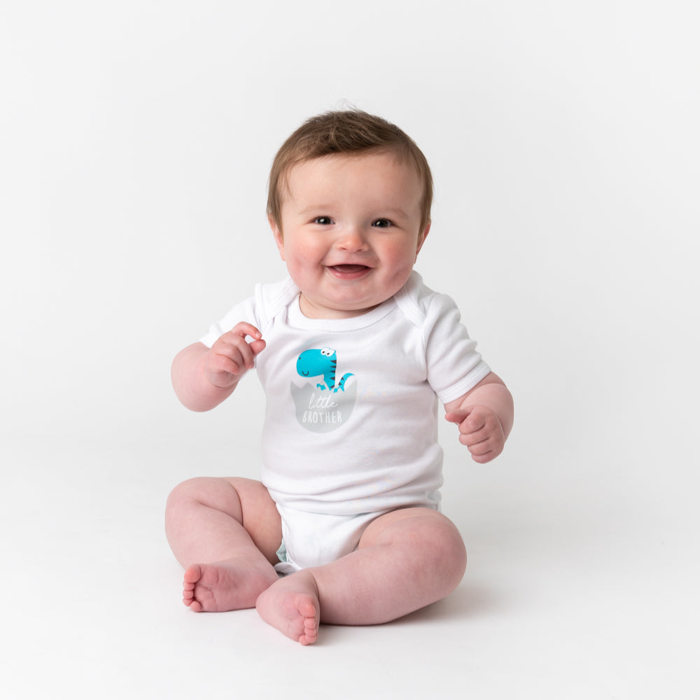 100% Organic Short Sleeve Baby Body slogan_Little Brother_3_431