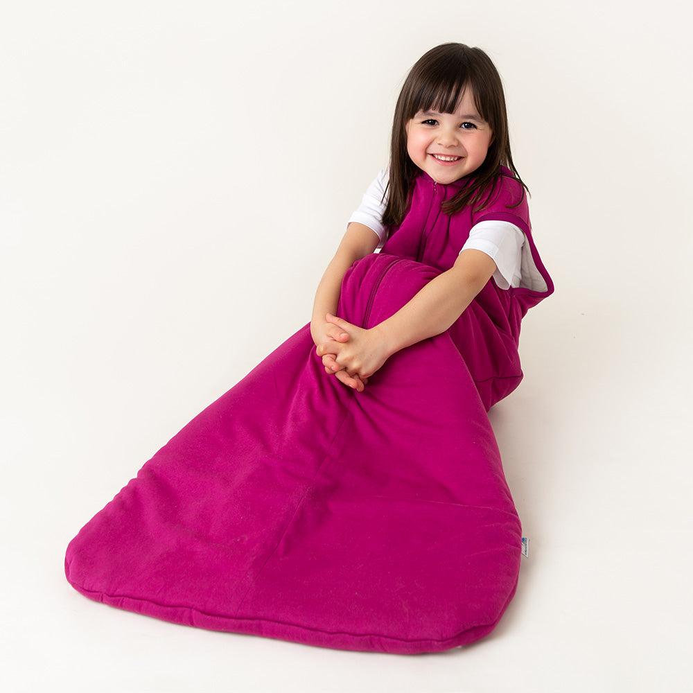 Plain Sleeping Bag - 2.5 TOG_Berry_sleeve area_467