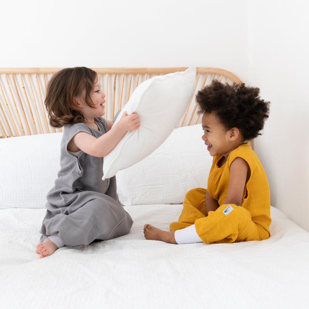 Muslin Sleeping Bag with Feet - 0.5 Tog_Mustard_4_422