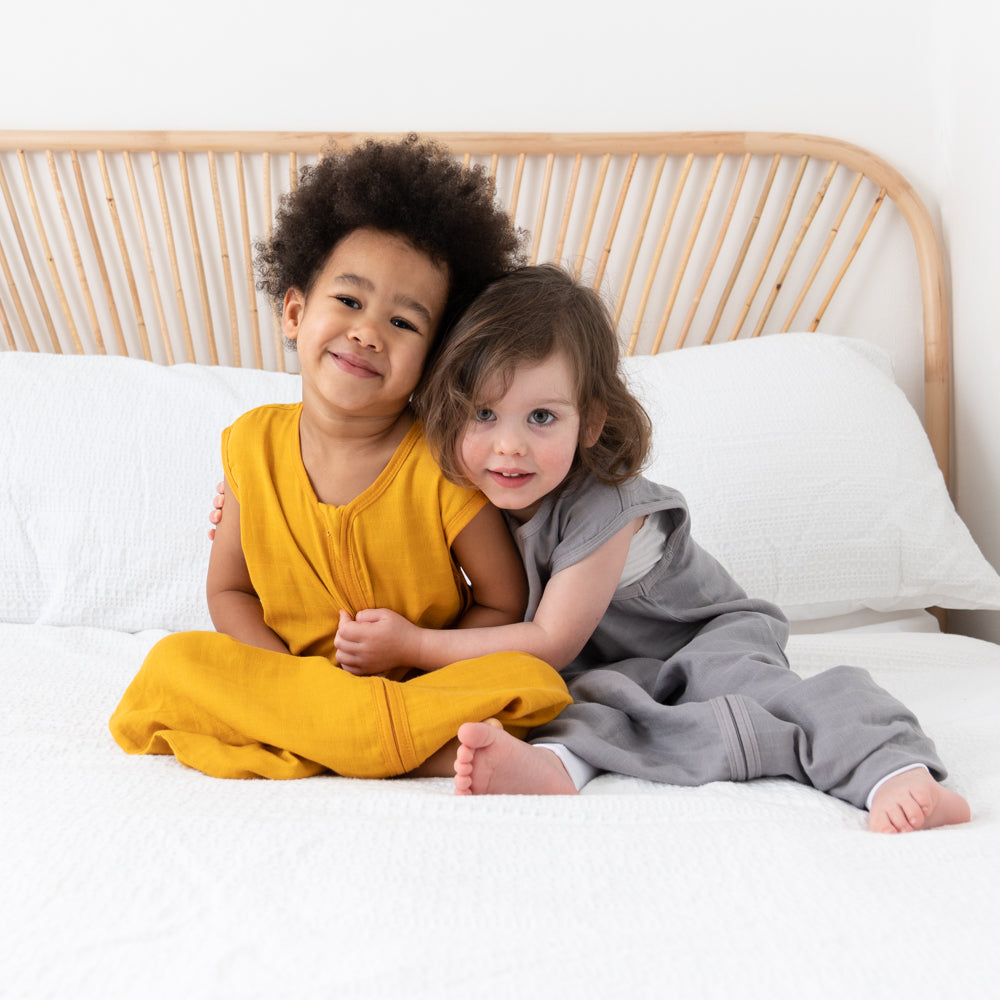 Muslin Sleeping Bag with Feet - 0.5 Tog_Mustard_5_422