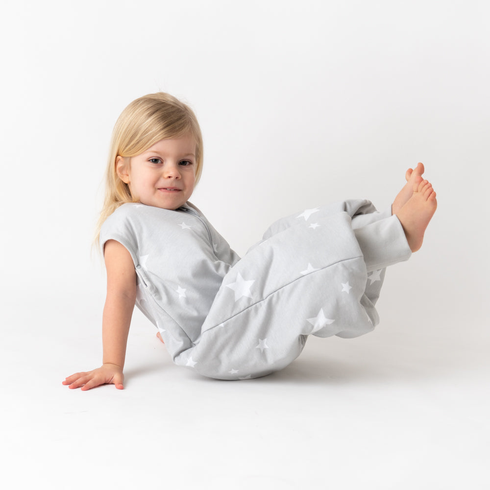 Sleeping Bag with Feet & Foldable Feet Covers - 1.0 TOG_Grey Stars_size chart_418