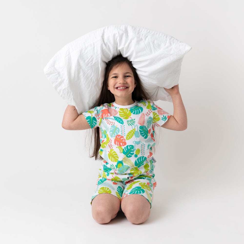 Organic Short Children's Pyjamas_Tropical_trousers_445